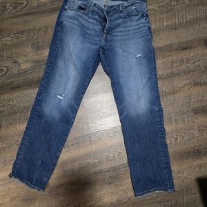 American Eagle Outfitters Relaxed Fit Distressed Blue Jeans